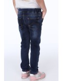 Pantaloni fete din denim cu banda elastica NDZ217 - Magazin online - Boutique